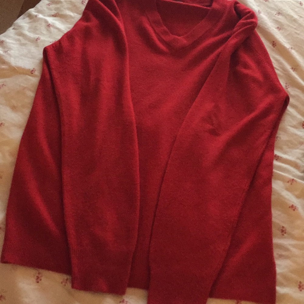 100% cashmere RL v neck sweater.